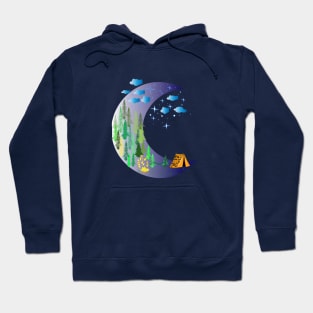 camping on moon life Hoodie